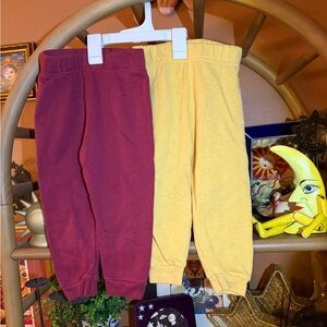 Garanimals Burgundy and Yellow Kids Sweatpants - Pack of 2